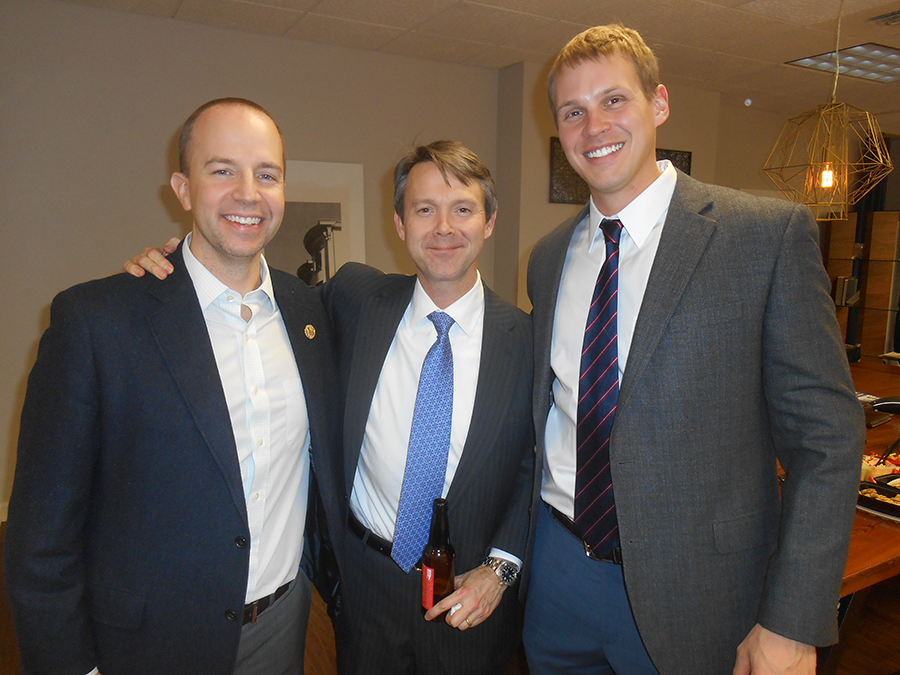 VOS Immediate Past President Dr. Seth Cheatham and Dr. Brandon Bucker with enjoying the legislative reception with our lobbyist, Cal Whitehead.